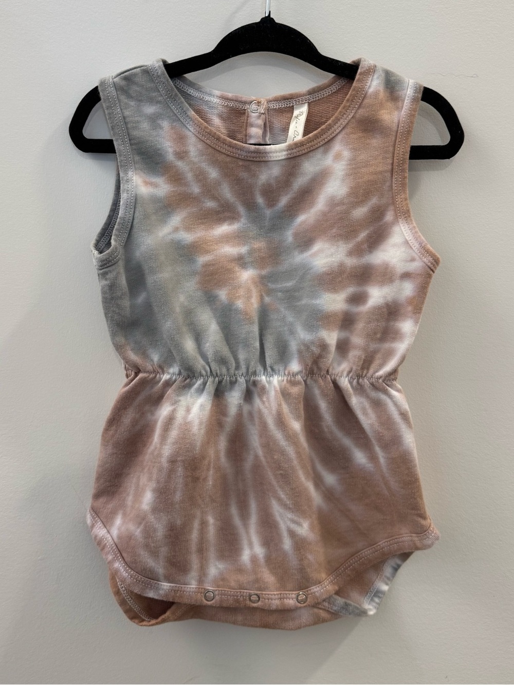 Rylee + Cru Tie-Dye One-Piece in Pink and Gray